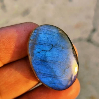 45 Cts. Rainbow Fire labradorita Oval Cabujón Piedra preciosa natural suelta - Imagen 1 de 4