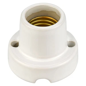 Porzellan E27 Lampenfassung Deckenleuchte Wandleuchte I Fassung Hitzestabil - Picture 1 of 11