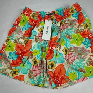 795 $ Vilebrequin Mistral bestickte orangefarbene Badehose Shorts mit Blumenmuster Größe XL - Bild 1 von 7