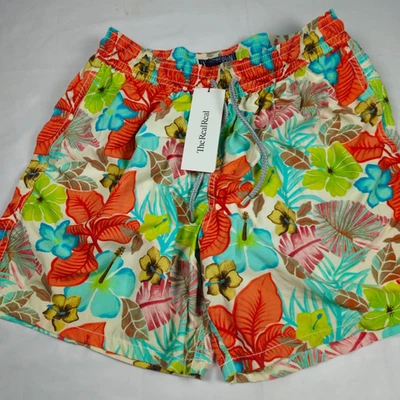 $795 VILEBREQUIN Mistral Bordado Floral Naranja Bañador Pantalones Cortos Talla XL Foto 1 de 4