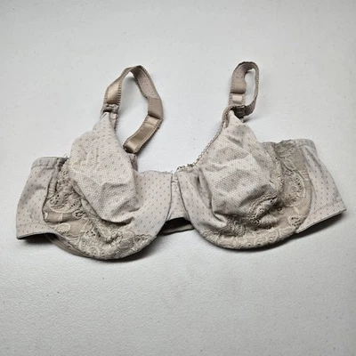 Olga Women Bra 42D Beige Minimizer Underwired Lace Knit Strap Adjustable - Image 1 of 4