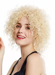 Perücke Damenperücke kurz voluminös kraus gelockt Locken Blond Hellblond Mix - Bild 1 von 4