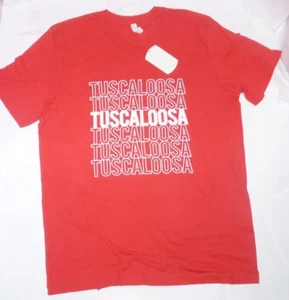 NUEVA Camiseta Repetidor Tuscaloosa Hombre L Grande - Alabama Marea Carmesí - Roja Nueva con Etiquetas 74st - Imagen 1 de 1