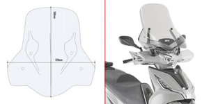 GIVI Parabrezza solo lastra 58 x 57 per KYMCO Agility 300 R16 2019 - 2022 - Foto 1 di 2