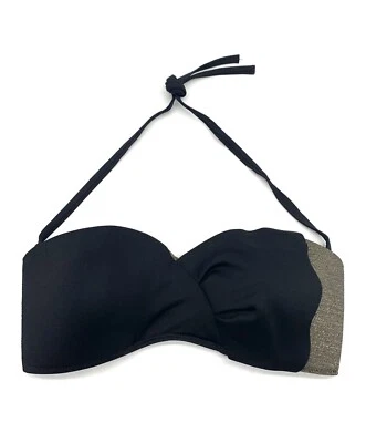 Damen - Bademode - HUIT - Sweet Mermaid Bandeau Bikini Top schwarz Gr. 75D - #O4 - Bild 1 von 4