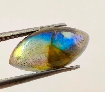 Cabochão de labradorita natural polonês multifogo pedra preciosa solta V22 - Imagem 1 de 4