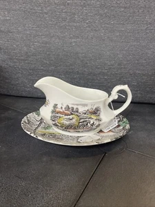 Vintage Yorkshire Sauciere Staffordshire Ironstone ländlich/land Dorf rustikal - Bild 1 von 9