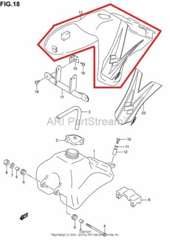 NEW OEM SUZUKI JR50 JR 50 FUEL TANK COVER YELLOW - Image 1 of 1