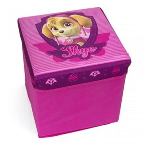 POUF DE RANGEMENT ENFANT DISNEY PAW PATROL PAT PATROUILLE ROSE STELLA - Imagen 1 de 2