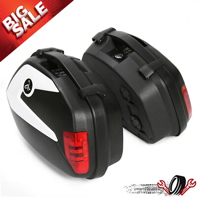 Motorcycle Hard Saddle bags Lights For Can-am Spyder ROADSTER RS ST Honda Street - Image 1 of 4