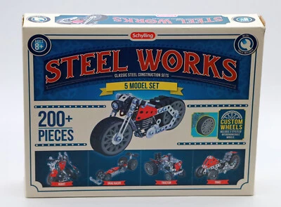 Schylling Steel Works Mechanical Mutil-Model Set Bike Metal Construction Set - Image 1 of 4