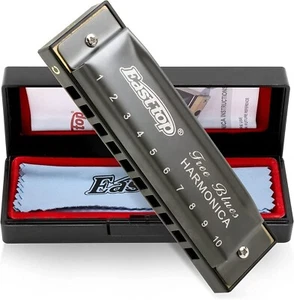 EASTTOP Diatonic Blues Harmonica Key of C 10Hole 20Tone Blues Harp Mouth Organ - Picture 1 of 8
