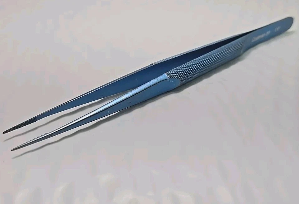 Pinzas de aderezo quirúrgicas Codman 80-1732 titanio Rohoton 7" dentadas Foto 1 de 4