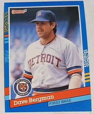 1991 Donruss - #342 Dave Bergman Detroit Tigers  - Image 1 of 2