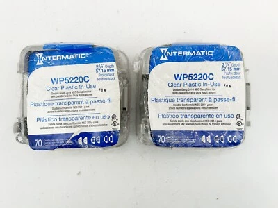 New Lot of 2 Intermatic WP5220C Clear Plastic Outlet 2 Gange Cover 2-1/4" Depth - Image 1 of 4