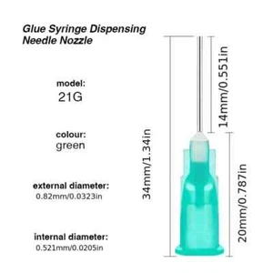 10 x Dosierspitzen f. Spritzen Dosiernadeln Stumpfkanülen  21 G - Bild 1 von 1