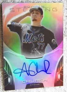 New York Mets Andrew Church 2013 Bowman Sterling Refractor Auto #77/125 - Imagen 1 de 1