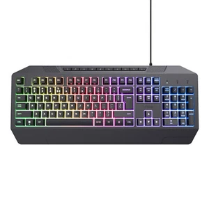 Trust GXT836 Evocx Gaming Tastatur Keyboard RGB-Beleuchtung Medientasten USB - Bild 1 von 6