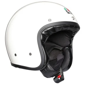 AGV X70 Open Face Retro Vintage Motorcycle Motorbike Helmet - Solid Mono White - Picture 1 of 1