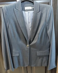 Calvin Klein suit set, women, size 12 jacket, size 10 skirt-gray: interview, bus - Picture 1 of 5