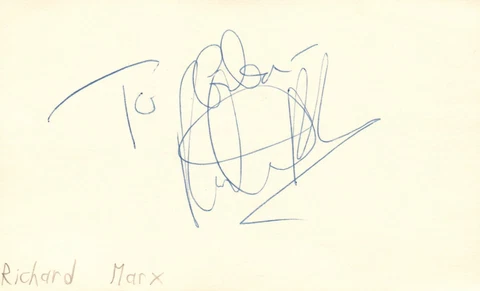 Richard Marx Singer Musician Pop Rock Music Signed Index Card JSA COA Cover