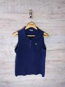 Lacoste No Sleeve Size 44 Large Dark Blue Vtg Women ? Polo Shirt SRA - Picture 1 of 5