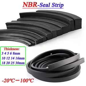 Square Solid Nitrile Rubber NBR Seal Strip Oil/Heat Resist Thickness 3mm to 30mm - Picture 1 of 9