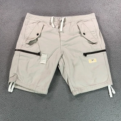 Pantalones Cortos G Star Raw Para Hombre 34 Beige Bubes Cremallera Carga Militar Utilidad Algodón Logo Foto 1 de 4