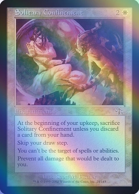 MTG Solitary Confinement English Foil Judgment Card White Used - Image 1 of 1