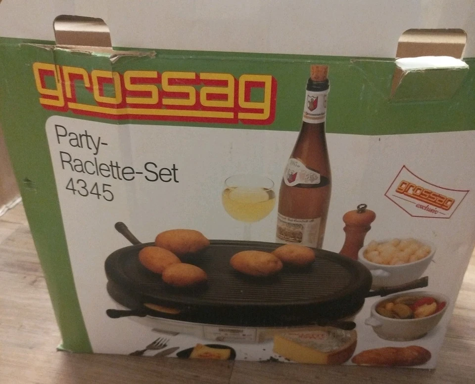 Raclette-Set Grossag 4345 Party-Grill - Guter Zustand, 1200 Watt 🥩 - Bild 1 von 1
