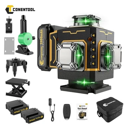 16Line Laser Level 4D 360° Kreuzlinienlaser Nivelliergerät Baustellen Laserebene - Bild 1 von 4