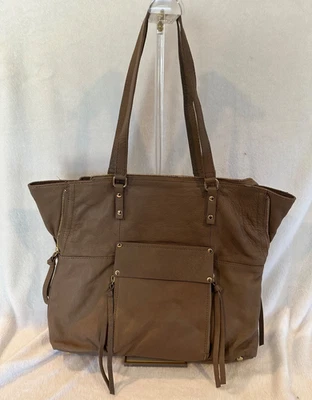 Bolsa tote grande KOOBA Everette couro pebbled acastanhado alça dupla - Imagem 1 de 4