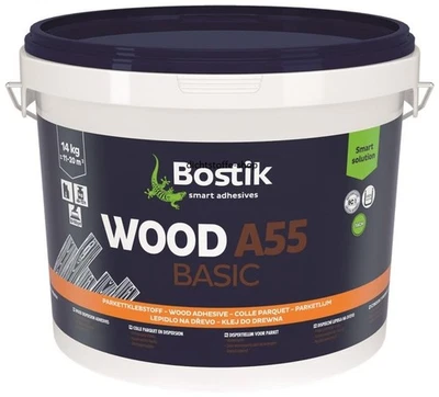 Bostik Wood A55 Basic 14kg Eimer Masiv Mosaik Parkett Bodenklebstoff Kleber - Bild 1 von 4