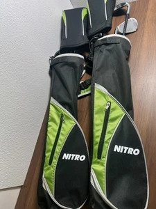 2 Sets Nitro Crossfire RH Unisex Junior Golf Club Set For Kids (8 Clubs & 2Bags) - Picture 1 of 16