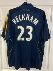 Vintage Adidas LA Galaxy Navy Blue Away Jersey #23 David Beckham Size XL - Picture 1 of 8