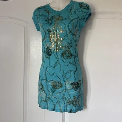New Christian Audigier Womens Mini Dress blue S - Image 1 of 4