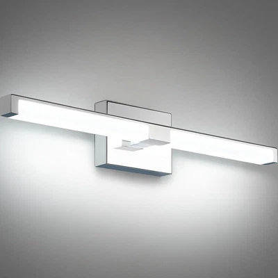 24 Inch LED Bathroom Vanity Lights, 16W Modern Chrome Bathroom Light Fixture ove - Image 1 of 4