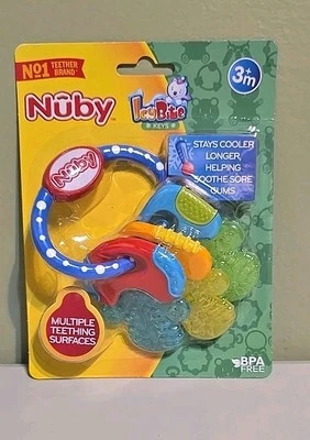 Nûby IcyBite Keys Soothing Teether Multiple Teething Surfaces 3+m - Image 1 of 3