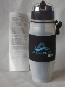 Botella de filtro de agua portátil Alexapure Go 28 oz vaso de filtro de viaje nuevo - Imagen 1 de 5