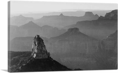 Impresión artística en lienzo del Gran Cañón Arizona vista con formación rocosa Ansel Adams Foto 1 de 4