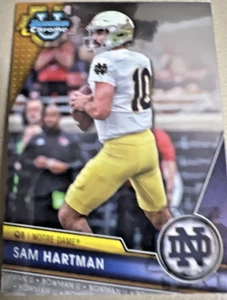 2023 Bowman Chrome U #165 Sam Hartman Notre Dame Fighting Irish FOOTBALL CARD - Bild 1 von 2