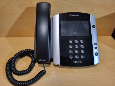 Polycom VVX 601 Touchscreen MultiLine Business Telephone *used - Image 1 of 3