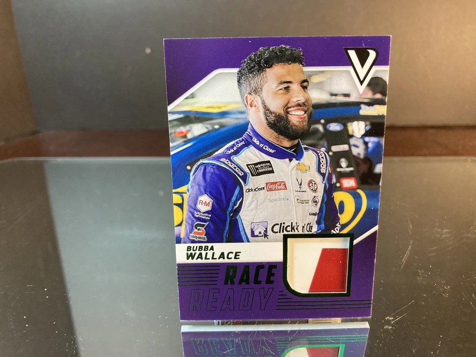 Bubba Wallace Panini Victory Race Ready Race-Used Sheetmetal 2018 Card 2 Colors - Image 1 of 3