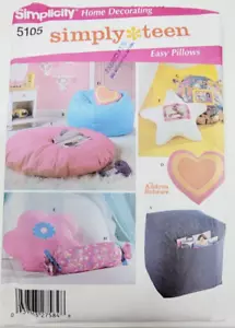Simplicity 5105 Home Decorating Teen Pillows Bean Bag chair Ottoman sew Pattern - Picture 1 of 3