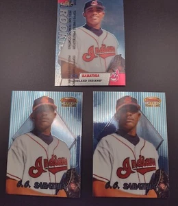 C. Sabathia - 3 tarjetas RC - Topps Finest/Bowman's Best Cleveland Indians - Imagen 1 de 5