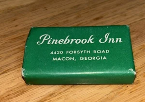 Vintage PINEBROOK INN, 4420 Forsyth Road, Macon Georgia Mini PALMOLIVE SOAP BAR - Picture 1 of 4