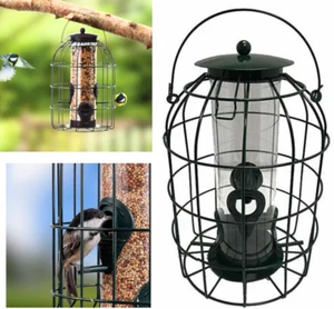 Large Wild Bird Seed Feeder & Squirrel Proof Guard Metal Hanging Garden Station - Picture 1 of 5