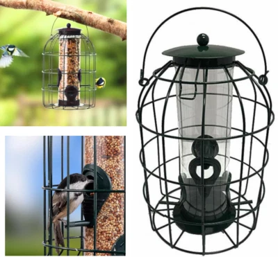 Large Wild Bird Seed Feeder & Squirrel Proof Guard Metal Hanging Garden Station - Image 1 of 4