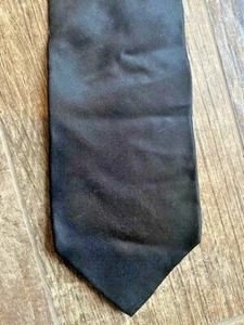 BLACK SILK 100% TIE SAVILE ROW SP MENS - Picture 1 of 3