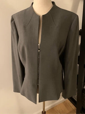 Tahari Chaqueta Gris Talla 12p Foto 1 de 4